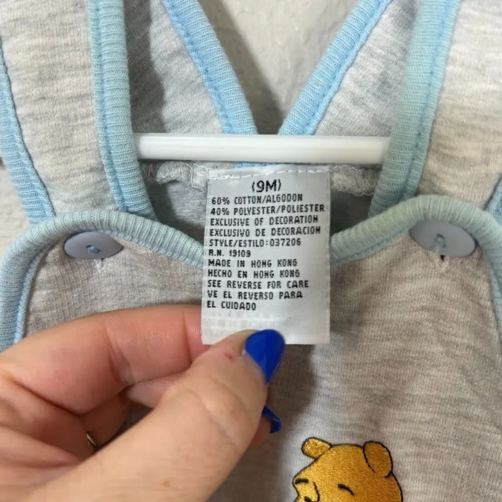 VTG 90s Winnie The Pooh Romper One Piece Baby 9 Months Embroidered